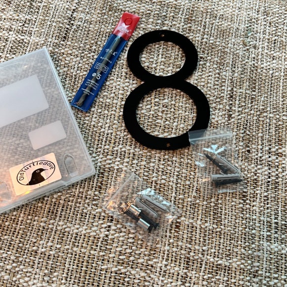 🏡NWT-OLD TURTLEDOVE BRAND, 5” HOUSE NUMBERS - EXTERIOR - COLOR: BLACK MIRROR🏡 - Picture 6 of 16